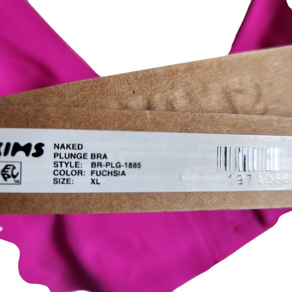 Skims Bra Pink XL Women's Naked Plunge Bra Fuchsia NEW Wireless Back Close - Picture 9 of 11